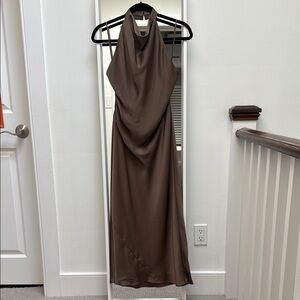 Babaton audience satin midi dress